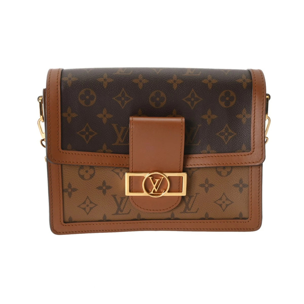 LOUIS VUITTON Monogram Reverse Dauphine Brown Canvas Shoulder Bag
